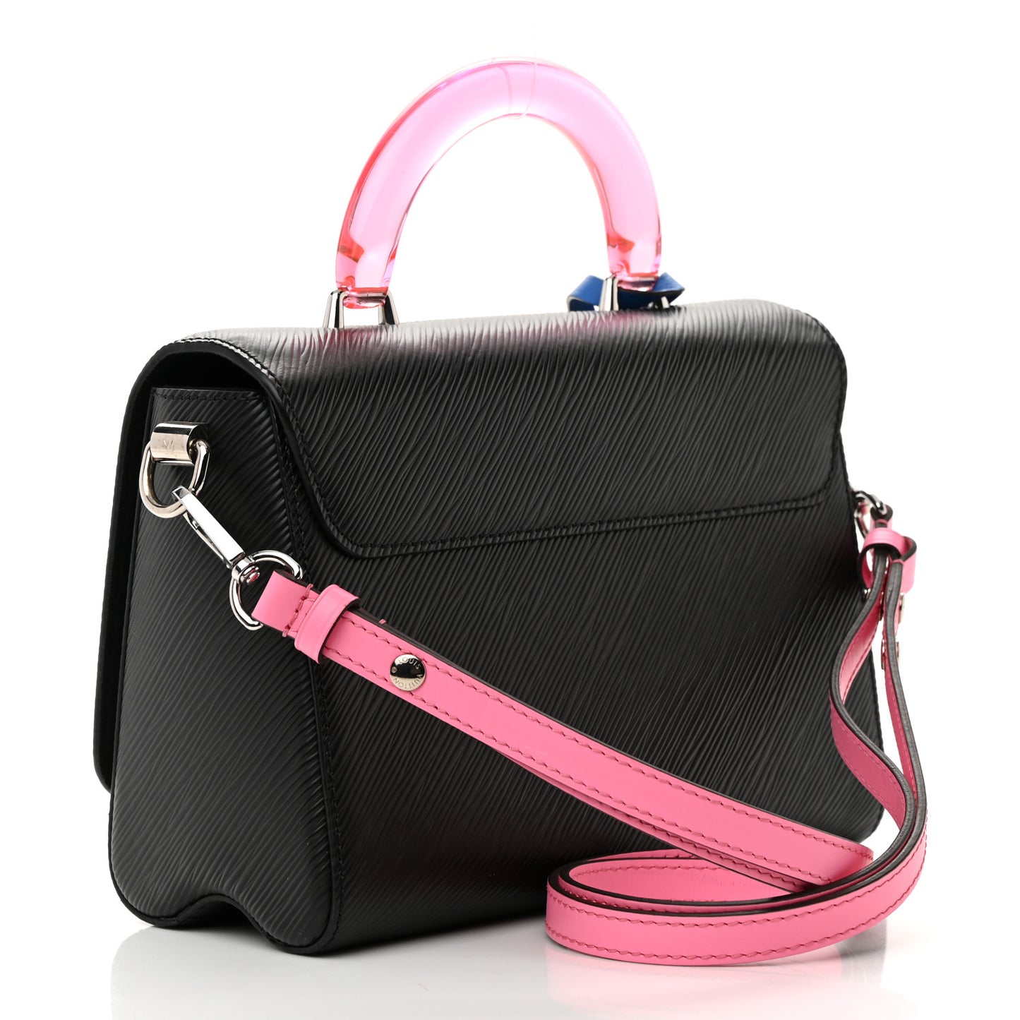 Epi Twist Short Handle Shoulder Bag Black Rose