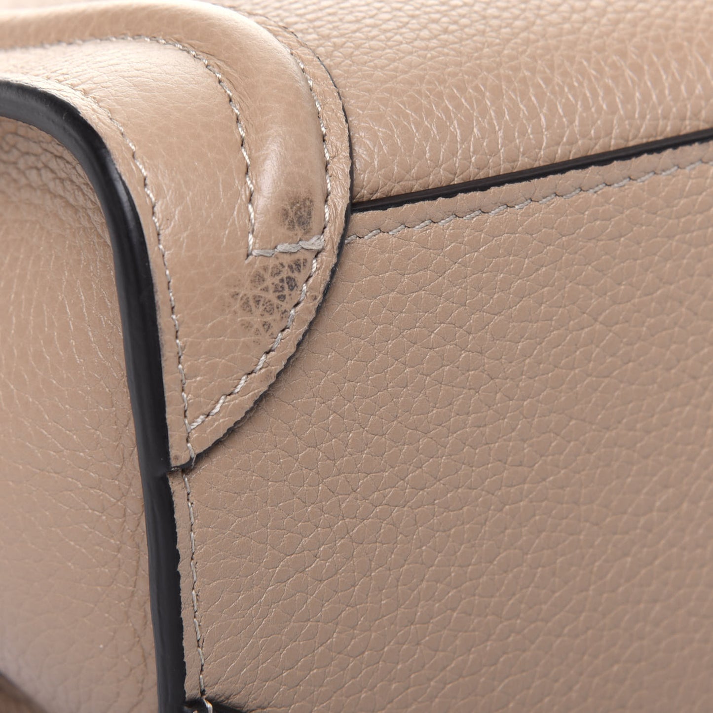 Drummed Calfskin Nano Luggage Dune