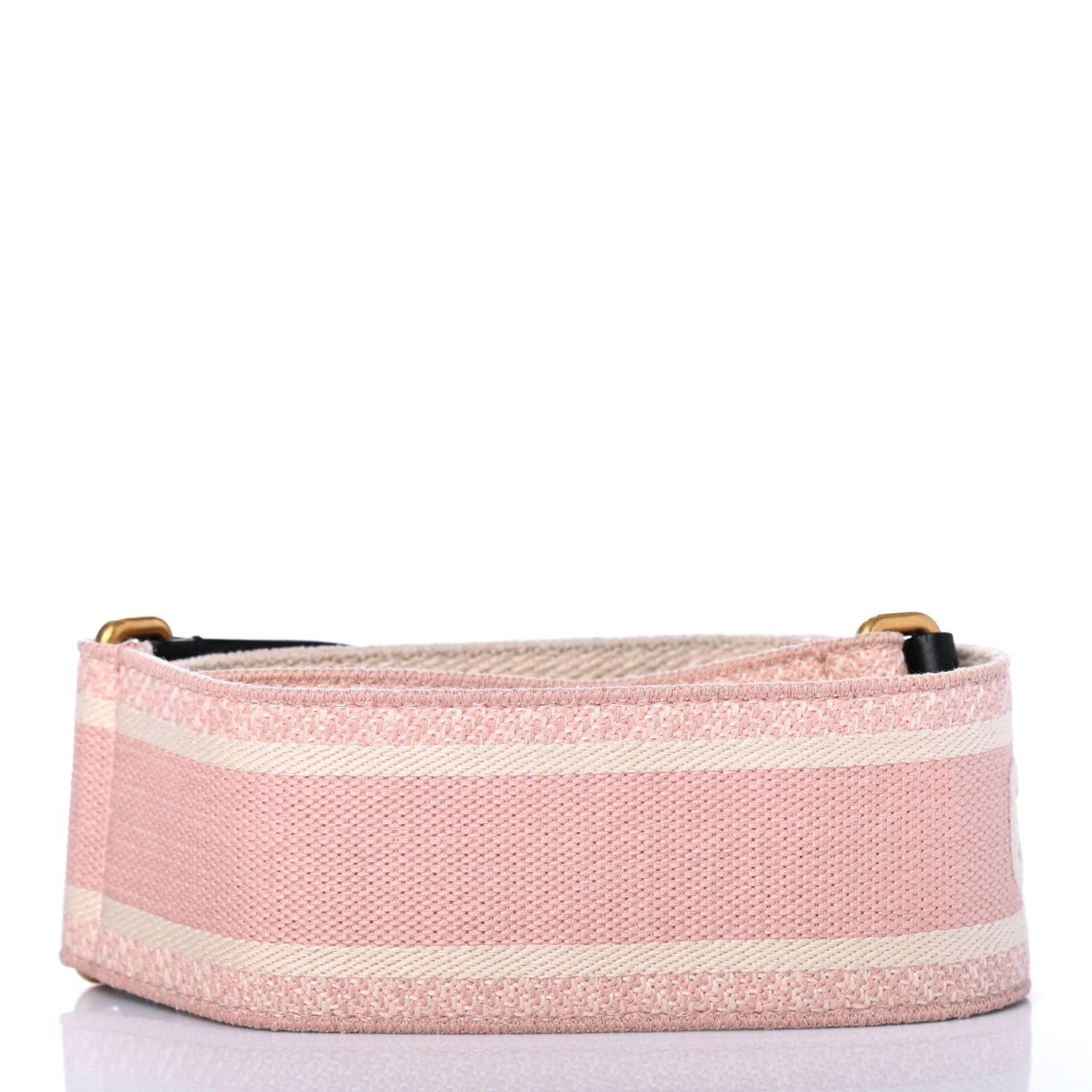 Christian Dior Canvas Embroidered Shoulder Strap Pink Multicolor 2 of 4