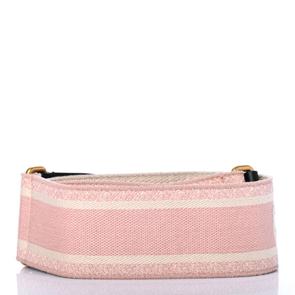 Christian Dior Canvas Embroidered Shoulder Strap Pink Multicolor 2 of 4