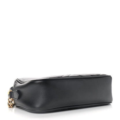 Gucci Calfskin Matelasse Small GG Marmont Chain Shoulder Bag Black 4 of 10