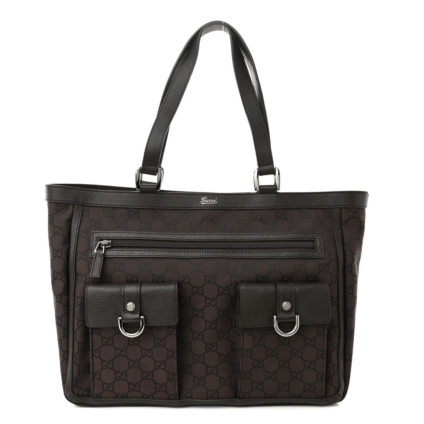Monogram Abbey D Ring Tote Dark Brown