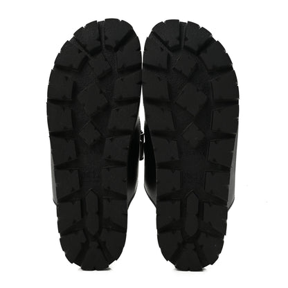 Prada Vitello Sport Triangle Logo Mens Strap Sandals 11 Black 6 of 10
