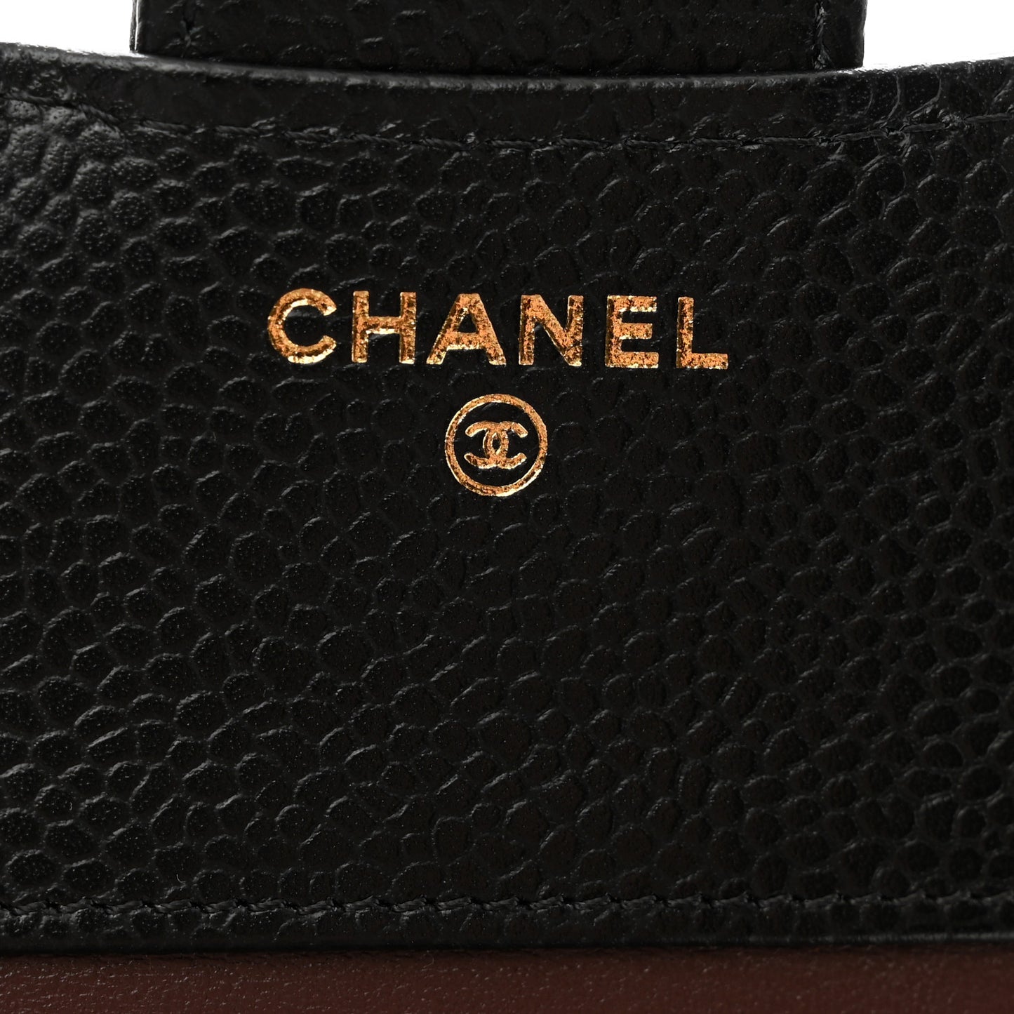 Caviar Quilted Compact Flap Wallet Black