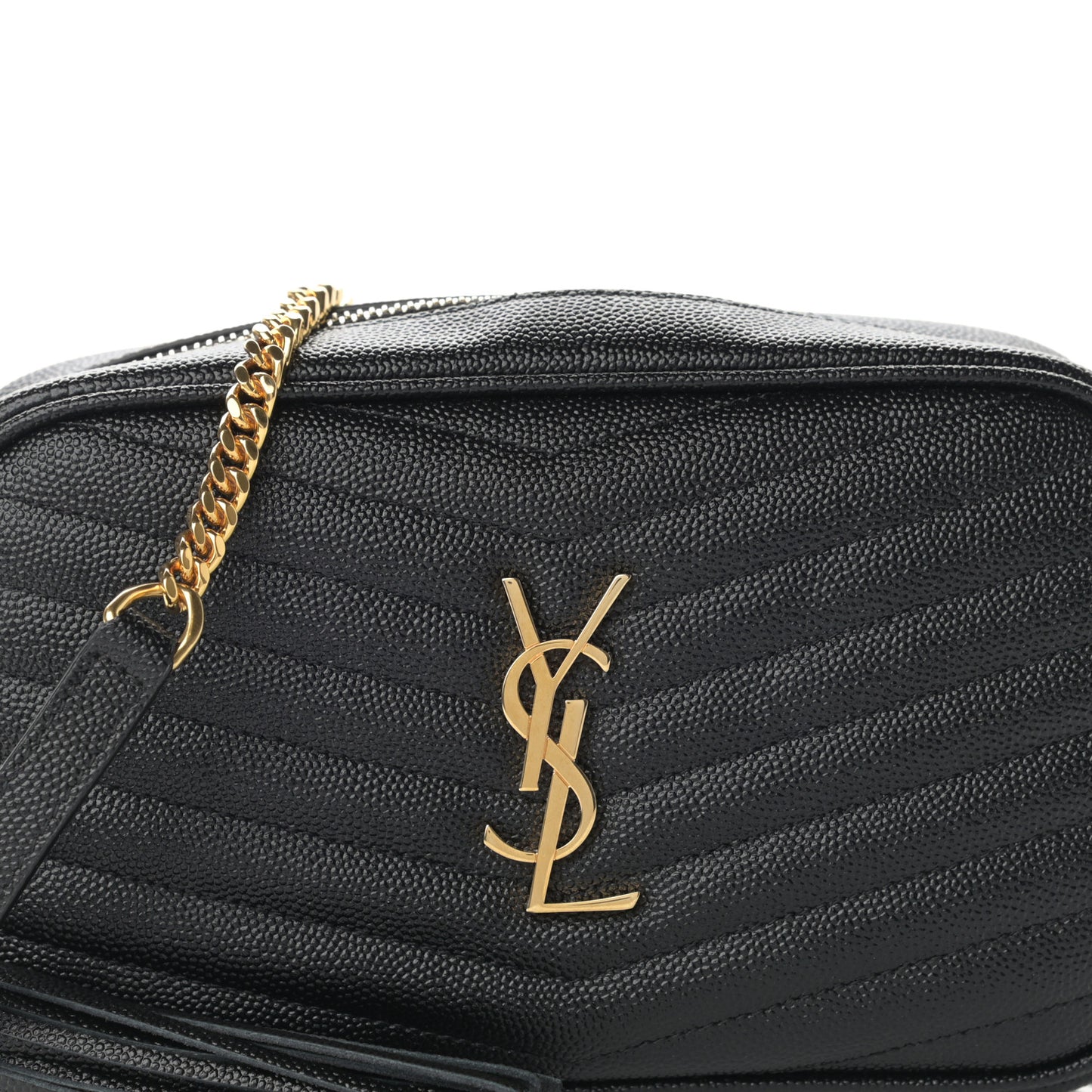 Grain De Poudre Matelasse Monogram Mini Lou Camera Bag Black