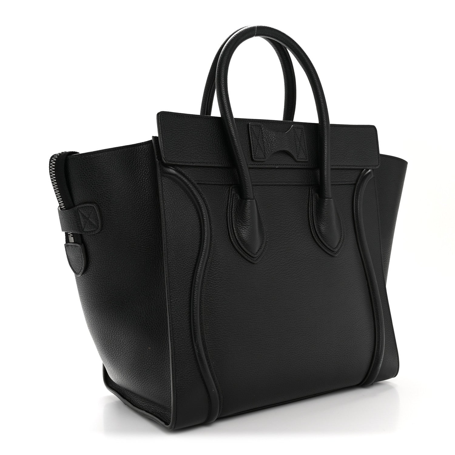 Celine Drummed Calfskin Mini Luggage Black 5 of 37