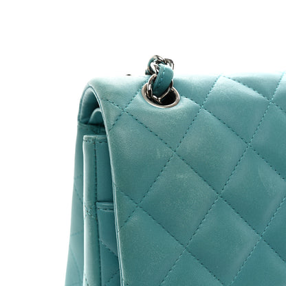 Chanel Lambskin Quilted Jumbo Double Flap Turquoise 13 of 14
