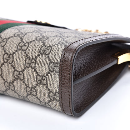 Gucci GG Supreme Monogram Web Small Ophidia Chain Shoulder Bag Brown 8 of 9