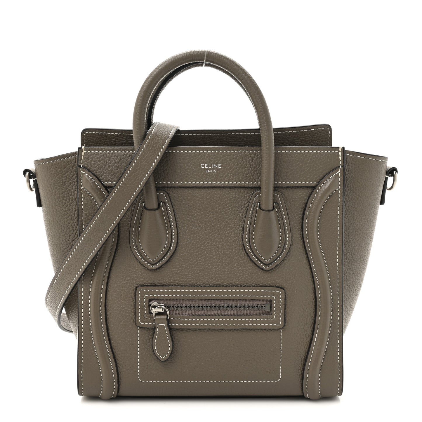 Drummed Calfskin Nano Luggage Souris