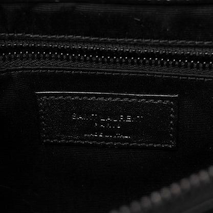 Saint Laurent Calfskin Y Quilted Monogram Monochrome Large Loulou Chain Satchel Black 6 of 10