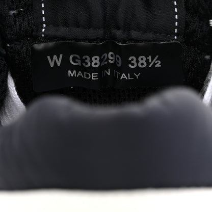 Chanel Mesh Suede Calfskin Grained Calfskin Womens CC Sneakers 38.5 White Black 7 of 9