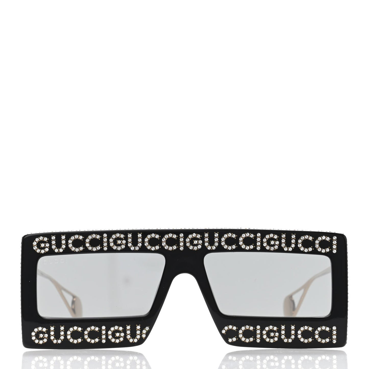 Acetate Crystal Mask-Frame Sunglasses GG0431S Black