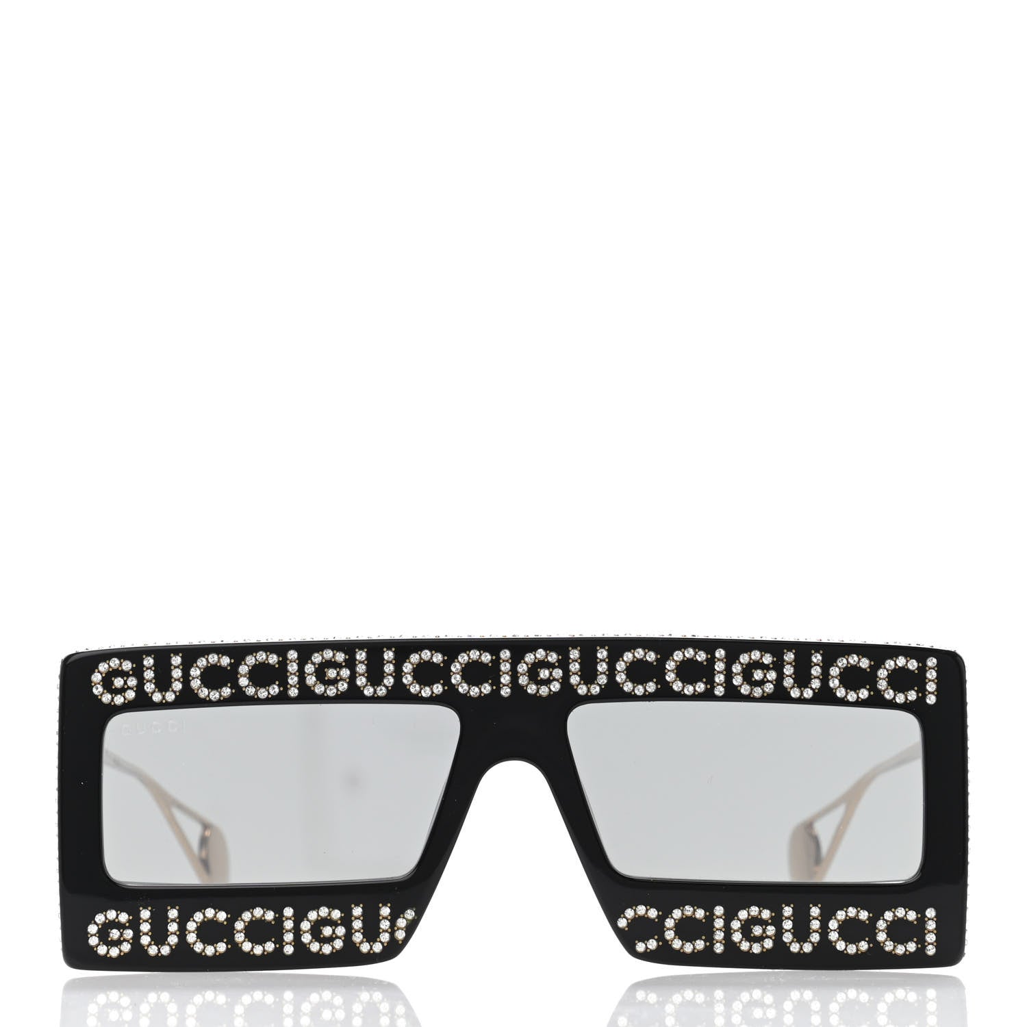 Gucci Acetate Crystal Mask-Frame Sunglasses GG0431S Black 3 of 4