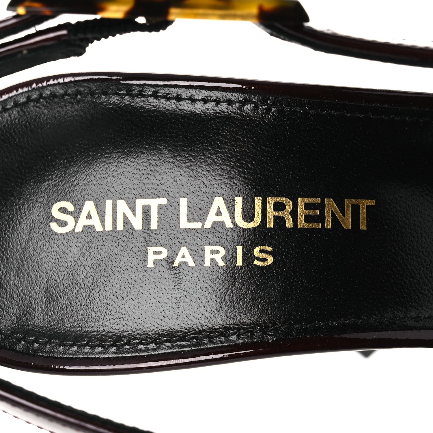 Saint Laurent Vernice Gloss Dune 110 Slingback Pumps 38 38 Marron Glace 9 of 11