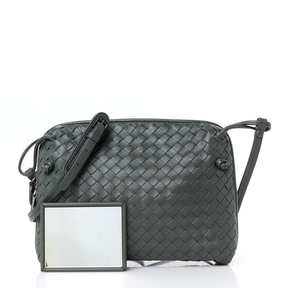 Bottega Veneta Nappa Intrecciato Nodini Crossbody Messenger New Light Grey 3 of 11