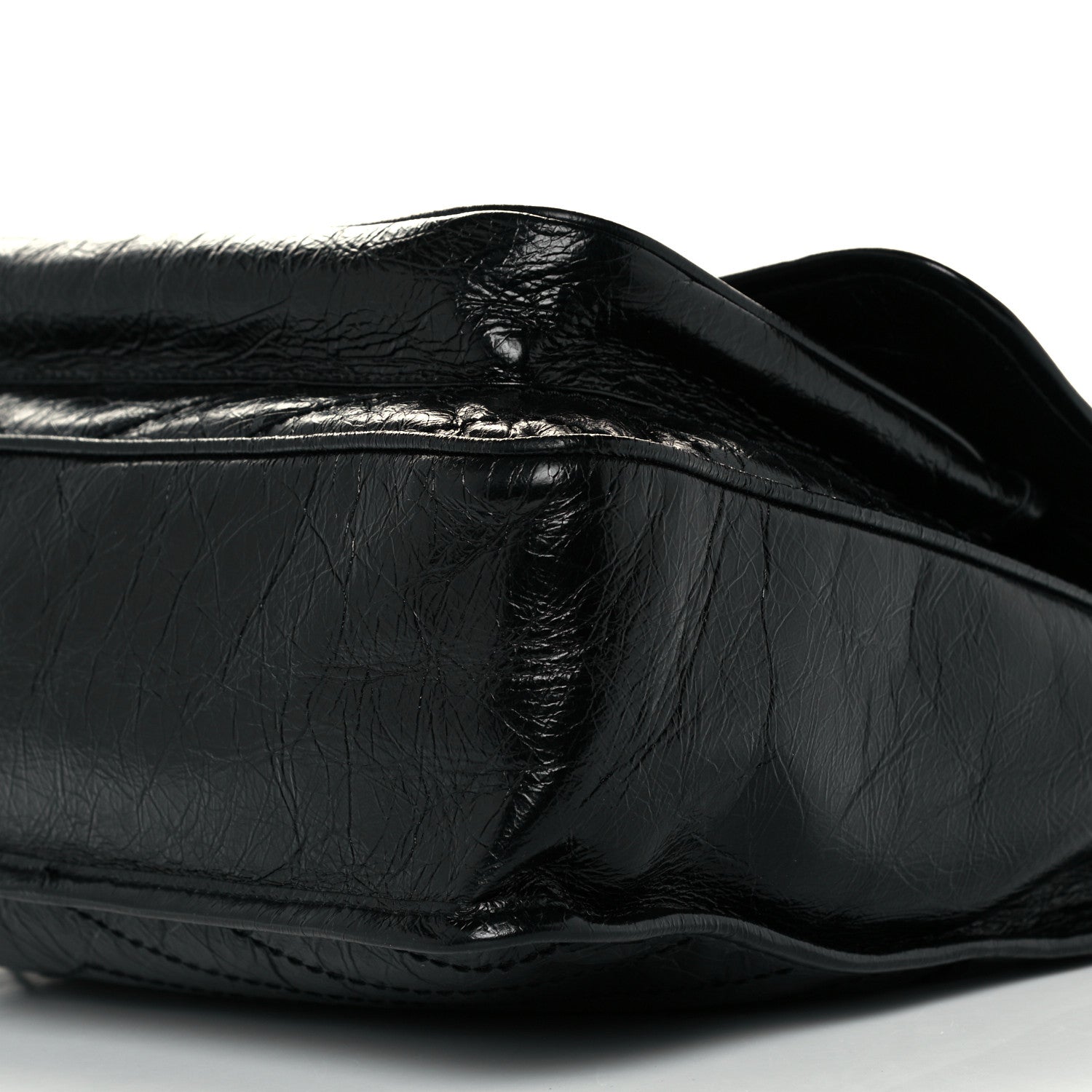 Saint Laurent Crinkled Calfskin Matelasse Monogram Large Niki Chain Satchel Black 10 of 10