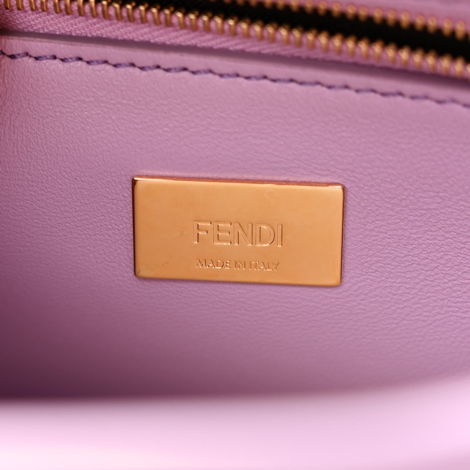 Fendi Nappa Stacked Bar Mini Peekaboo Iconic Satchel Violetta 6 of 11