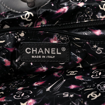 Chanel Iridescent Calfskin Quilted Ground Control Tote Silver 5 of 10