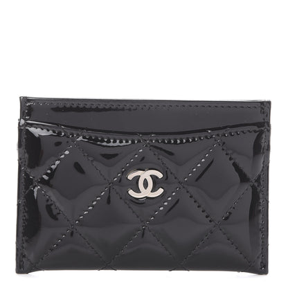 Chanel Patent Calfskin Quilted Card Holder Black 1 of 6