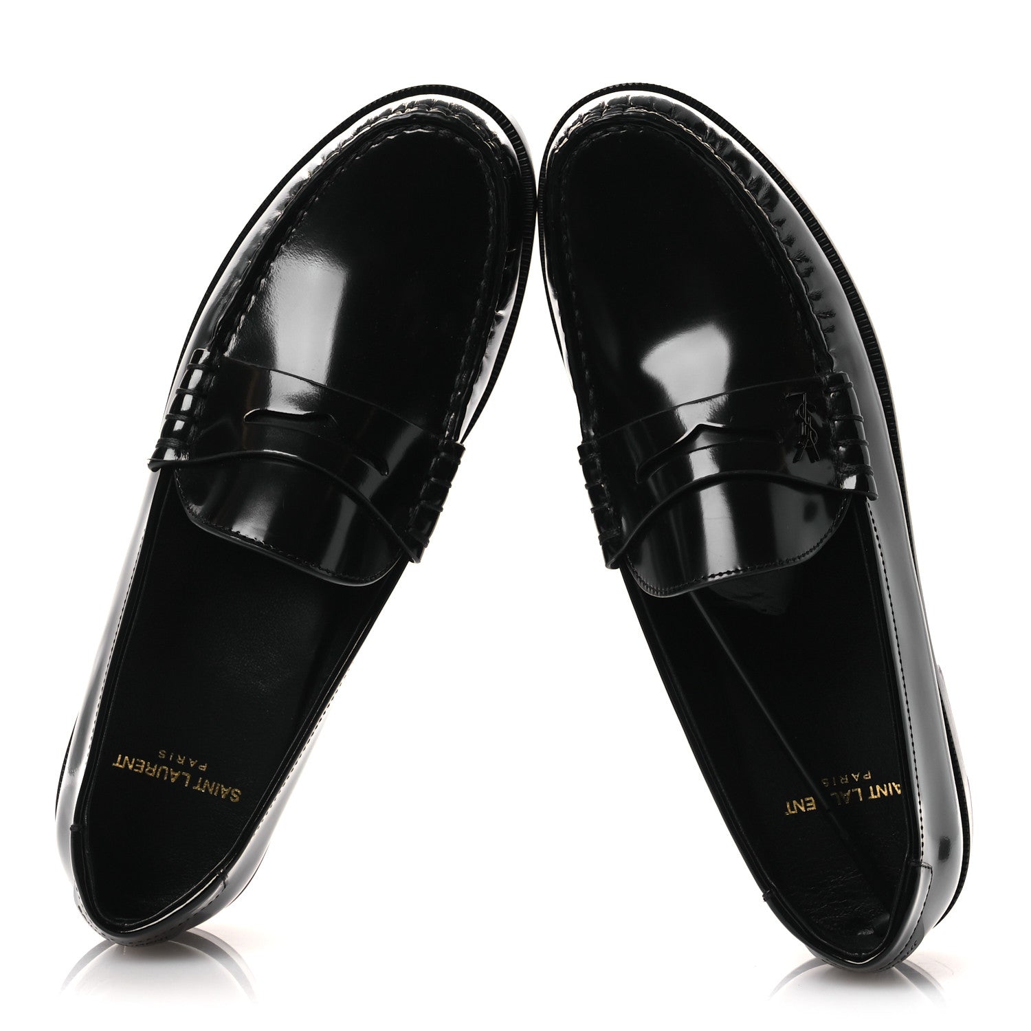 Saint Laurent Magnum Lux Calfskin Le Loafer 15 Moccasins 39 Black 2 of 12