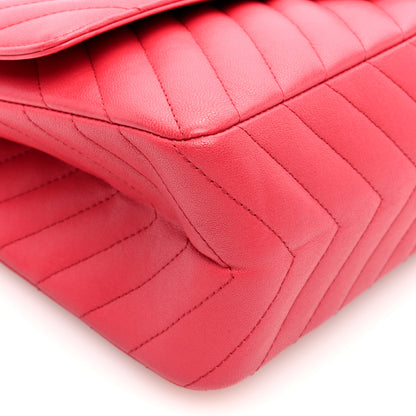 Chanel Sheepskin Chevron Quilted 2.55 Reissue 225 Flap Dark Pink 9 of 10