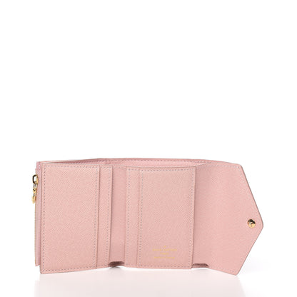 Louis Vuitton Damier Azur Studded Zoe Wallet Rose Ballerine 4 of 6