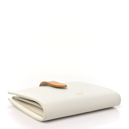 Celine Grained Calfskin Medium Multifunction Strap Wallet White Ocre 4 of 9