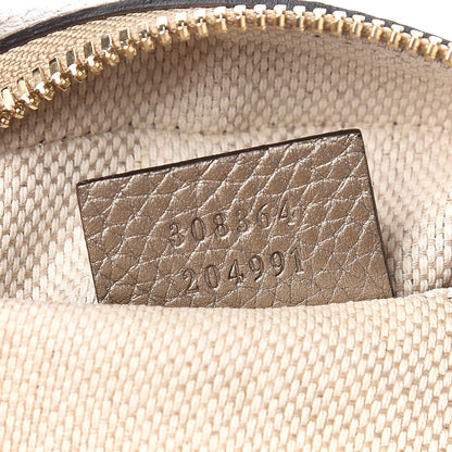 Gucci Metallic Pebbled Calfskin Small Soho Disco Bag Golden Beige 7 of 10