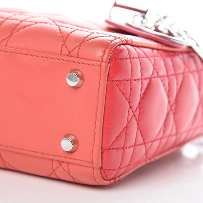 Christian Dior Lambskin Cannage Mini Tri-Color Lady Dior Pink 9 of 12
