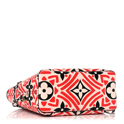 Louis Vuitton Monogram Giant Crafty Neverfull MM Creme Rouge Black 5 of 10