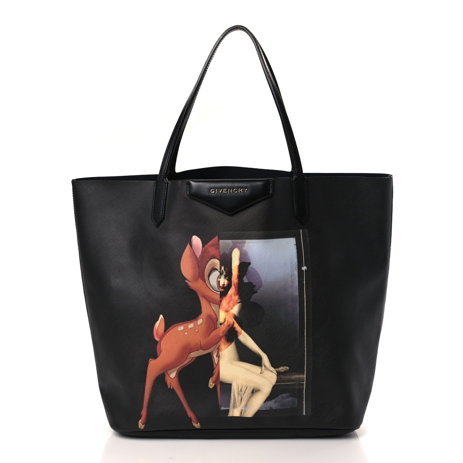 Givenchy Textured Coated Canvas Bambi Print Medium Antigona Tote 2 of 9