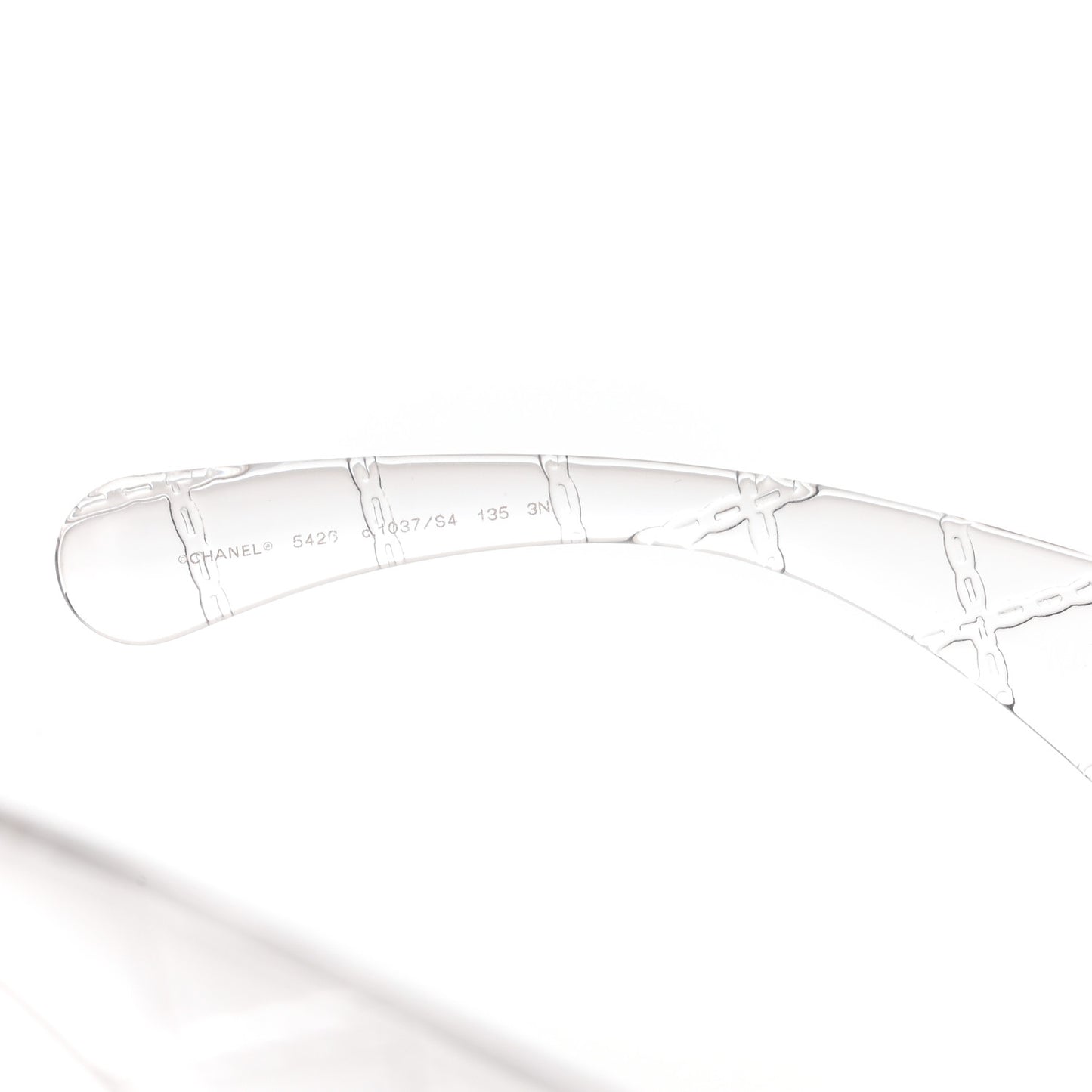 Acetate Quilted Shield Sunglasses 5426 White