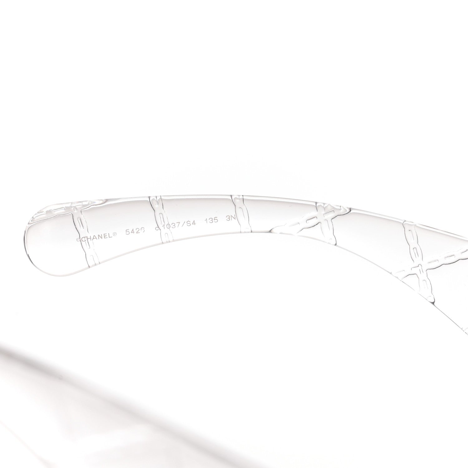 Chanel Acetate Quilted Shield Sunglasses 5426 White 6 of 7