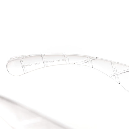 Chanel Acetate Quilted Shield Sunglasses 5426 White 6 of 7