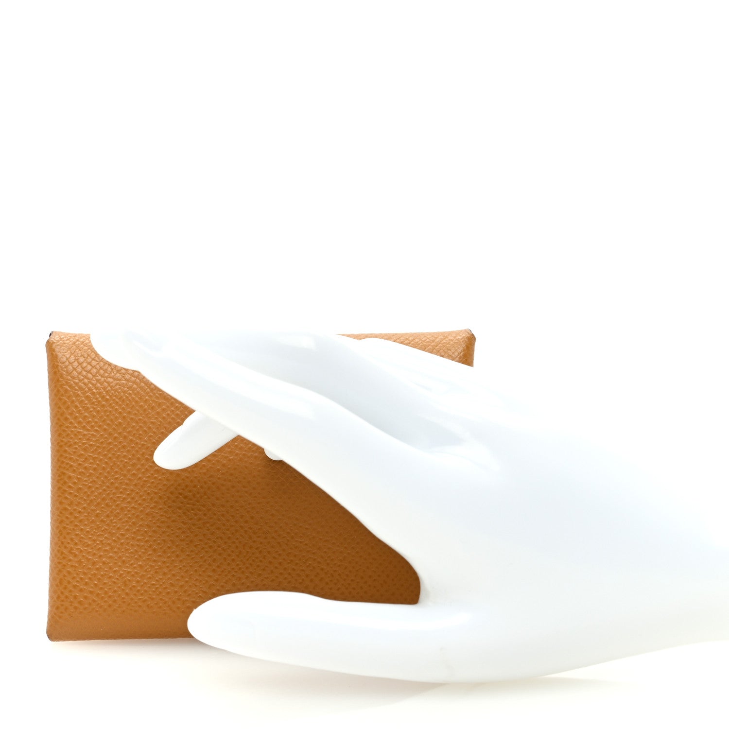 Hermes Epsom Calvi Duo Card Case Biscuit 2 of 6