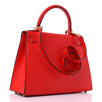 Hermes Epsom Kelly Sellier 28 Rouge de Coeur 3 of 9
