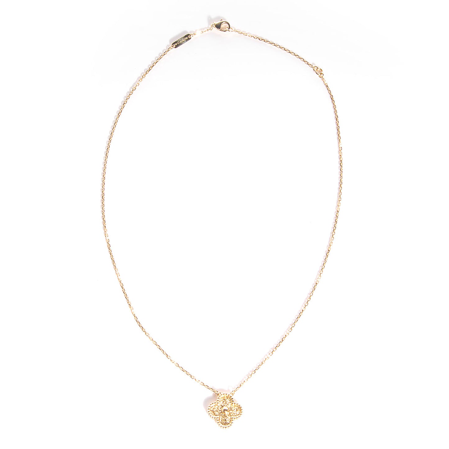 18K Yellow Gold Vintage Alhambra Pendant Necklace