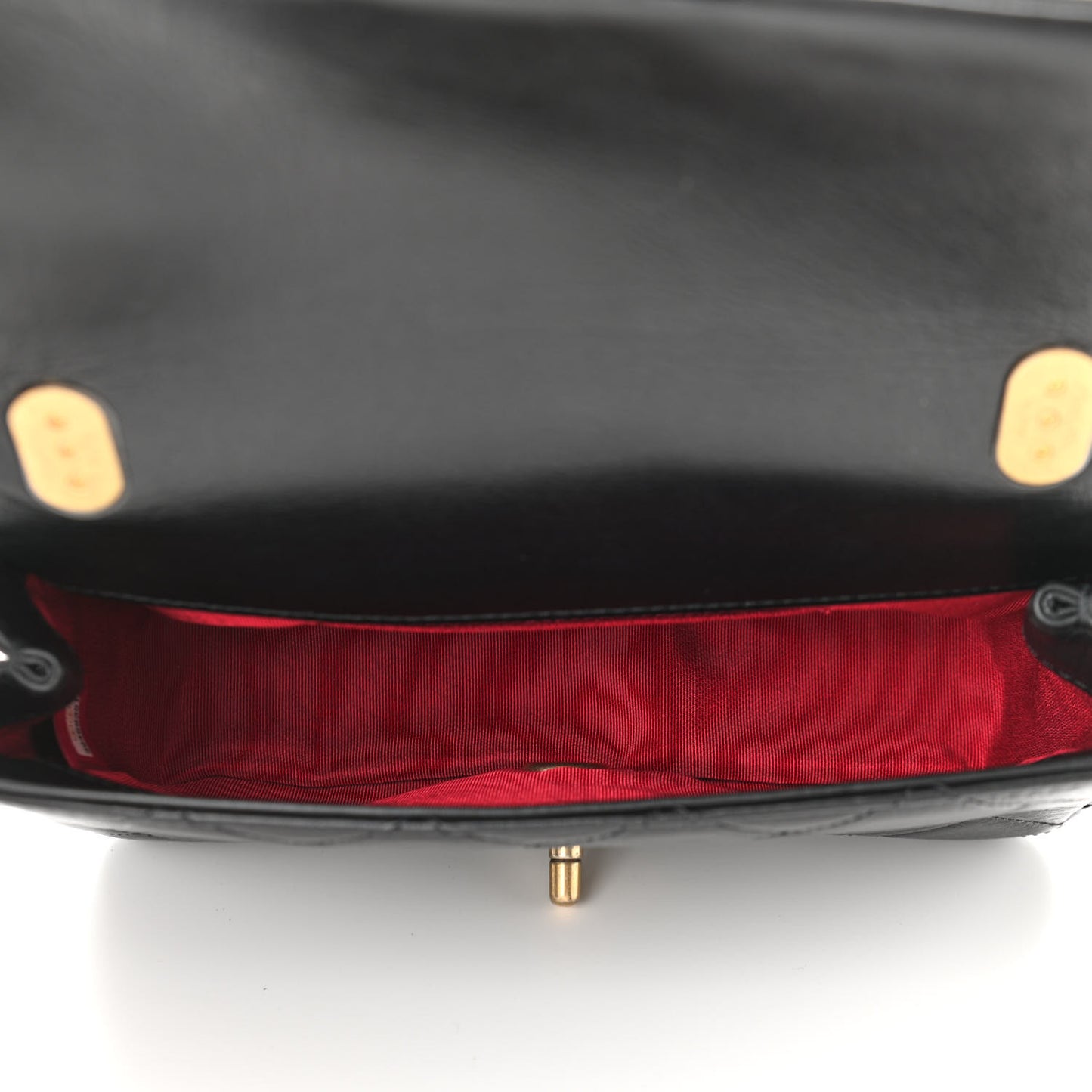 Calfskin Quilted Mini Rectangular Crystal Pearls Chain Flap Black