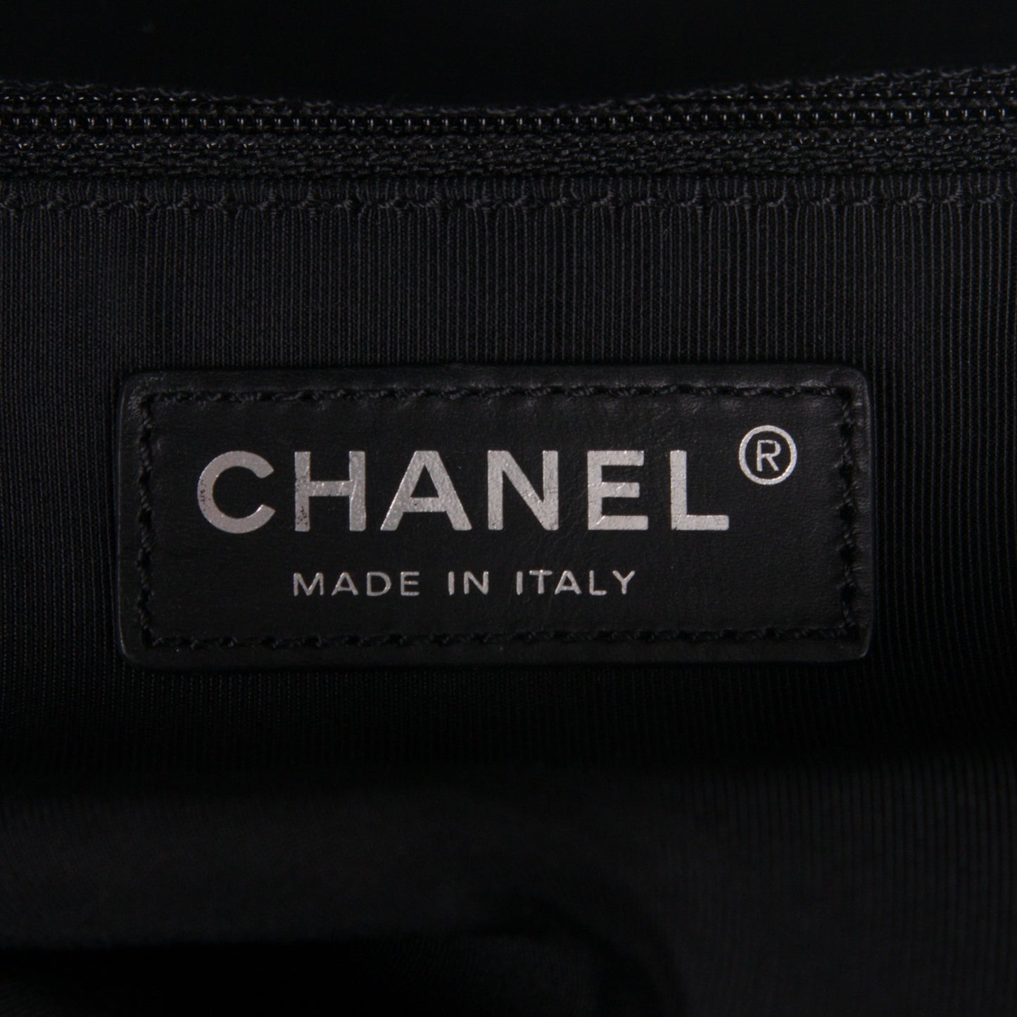 Glazed Calfskin Boy Tote Black