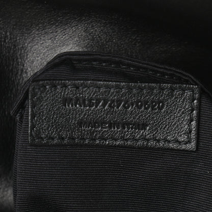 Saint Laurent Lambskin Quilted Small Loulou Puffer Monogram Chain Satchel Black 7 of 9