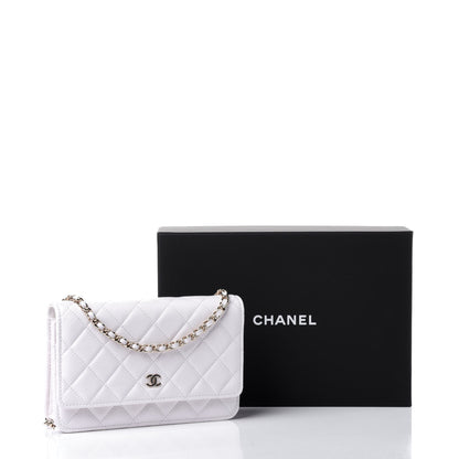 Chanel Caviar Quilted Wallet On Chain WOC White 13 of 13