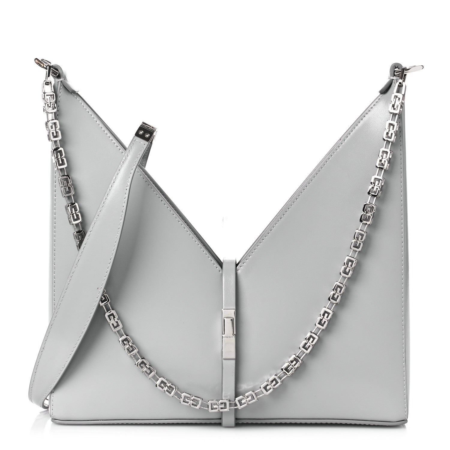 Givenchy Box Calfskin Small Cut Out Shoulder Bag Cloud Grey 1 of 9