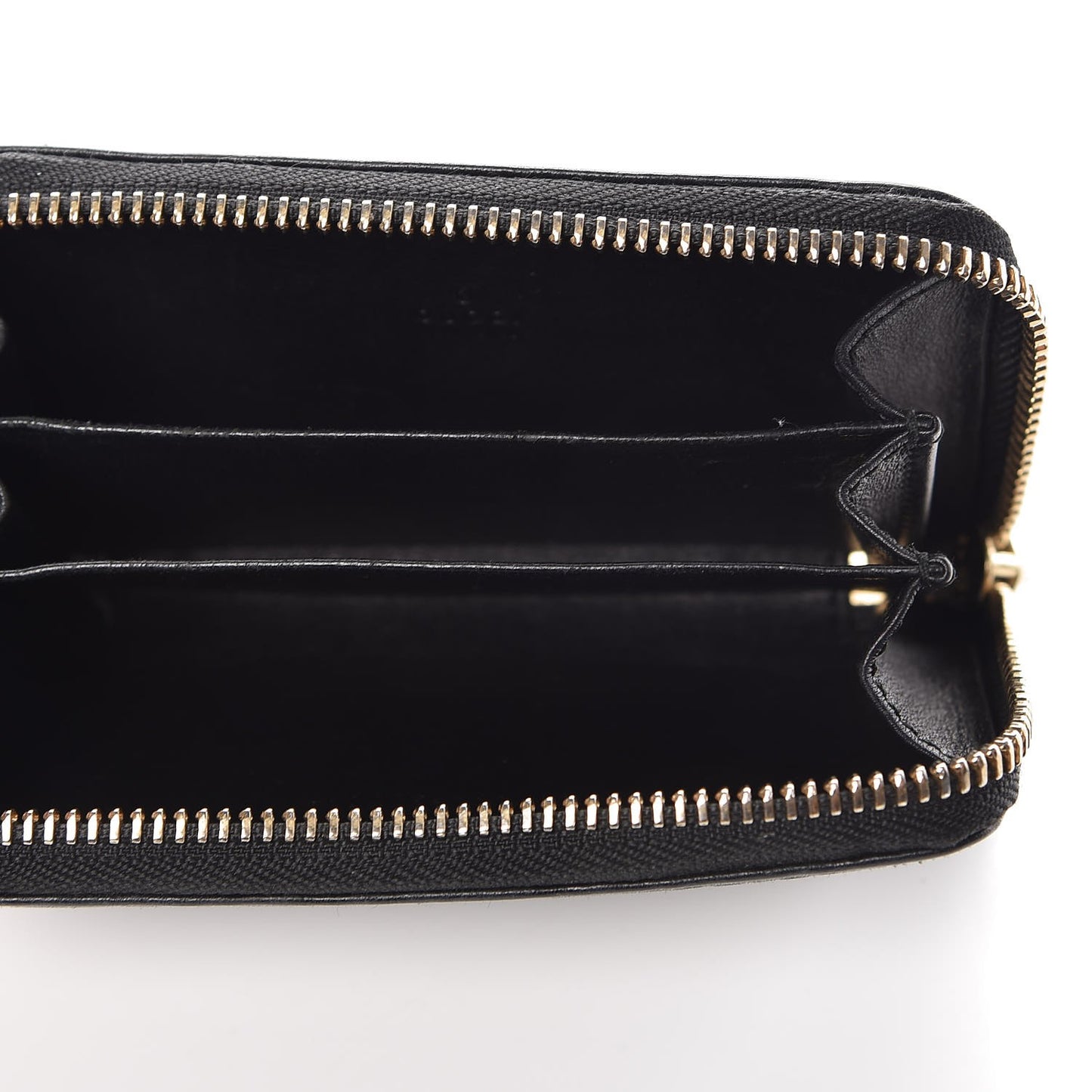 Guccissima Zip Around Card Case Black