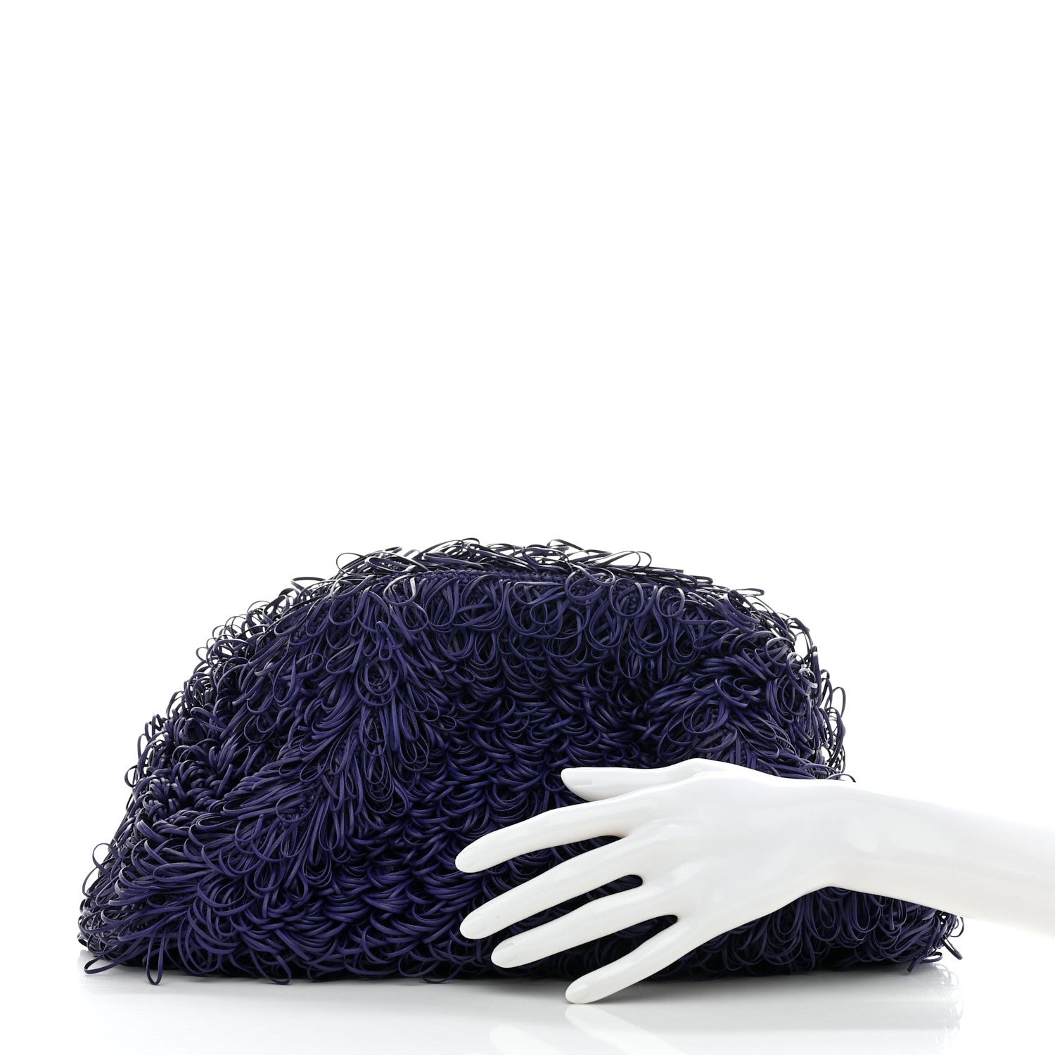 Bottega Veneta Lambskin The Sponge Pouch Clutch Purple 2 of 6