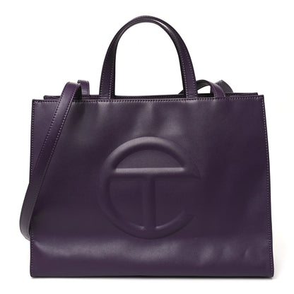 Telfar Vegan Leather Medium Shopping Bag Eggplant 1 of 13