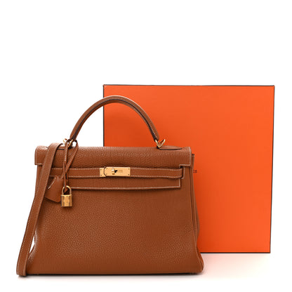 Hermes Togo Kelly Retourne 32 Gold 17 of 17