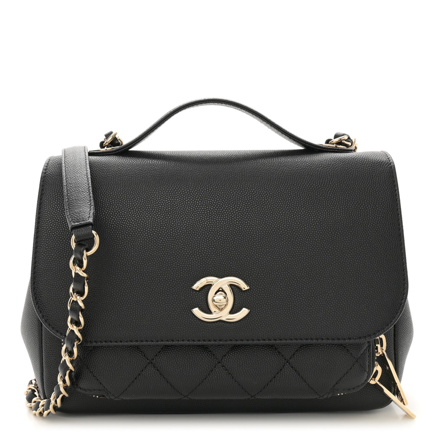 Caviar Quilted Medium Business Affinity Flap Black