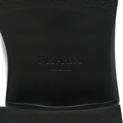 Prada Spazzolato Metal Triangle Logo 50mm Loafers 37.5 Black 6 of 9