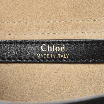 Chloe Calfskin Braided Medium Hudson Shoulder Bag Black 7 of 8