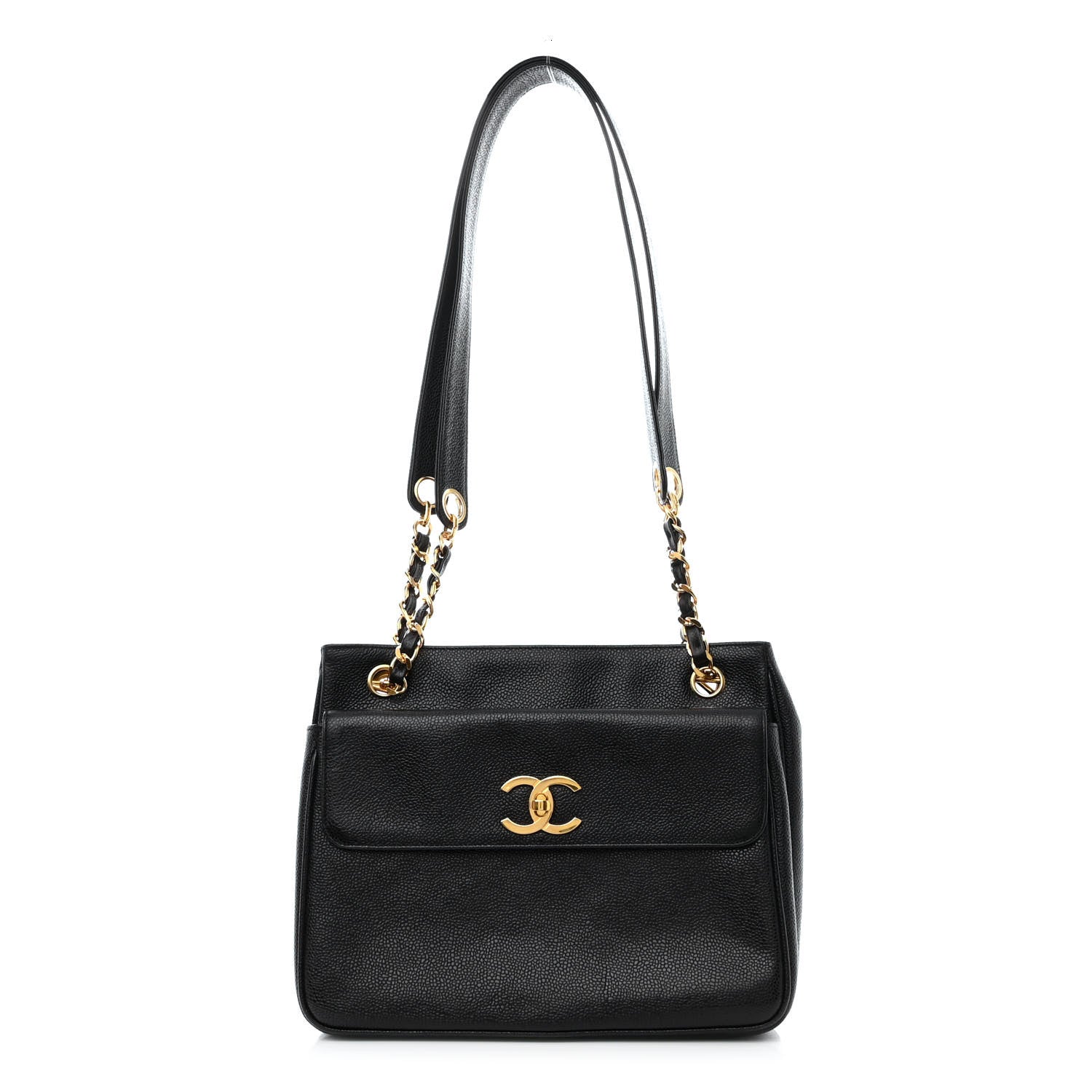 Chanel Caviar Flap Shoulder Bag Black 4 of 13